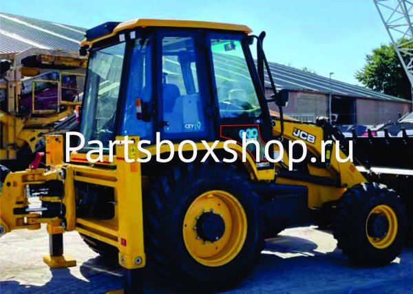 Стекло дверное нижнее правое JCB 3CX (India) c 2017 г. KMK